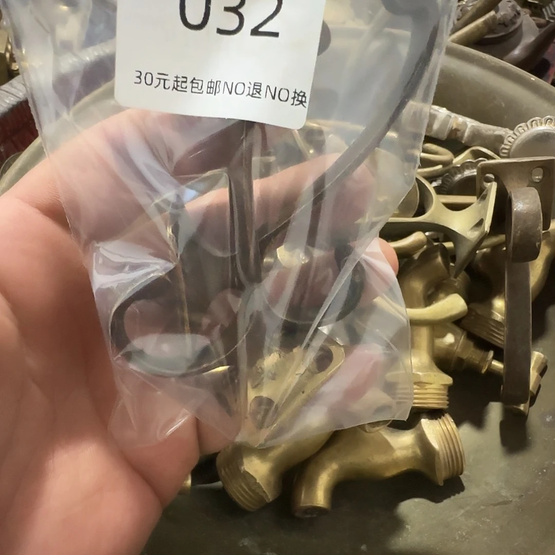 波***月木雅圆工艺铜挂勾一对