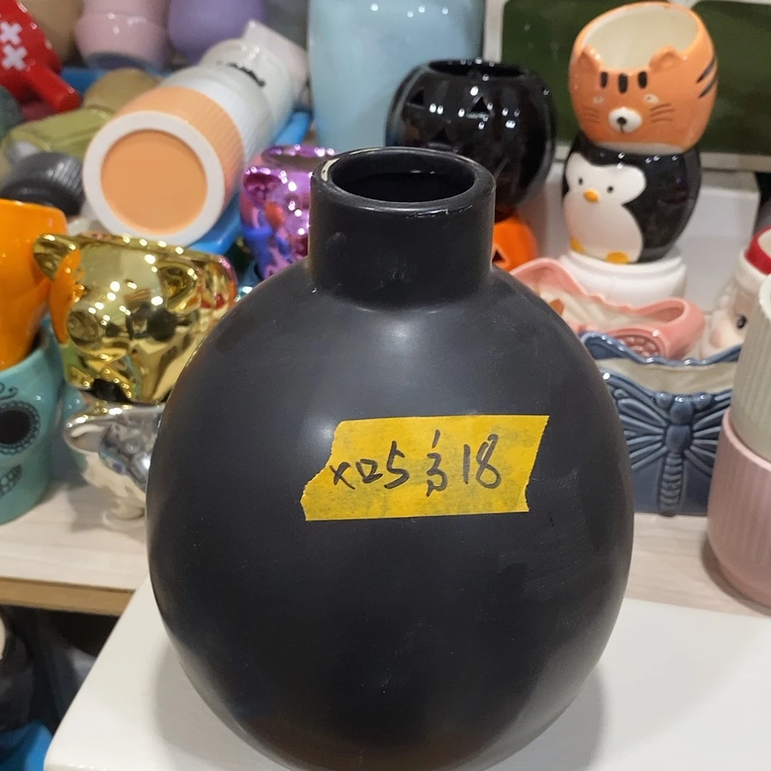 摆件水培陶盆无孔 瑕疵介意勿拍