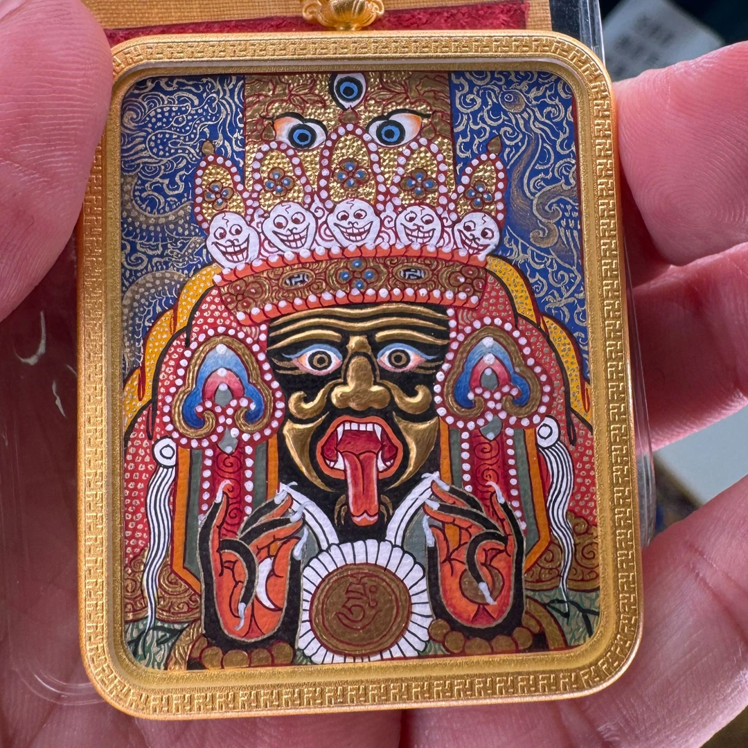 热贡手绘唐卡——扎基拉姆&六字真言