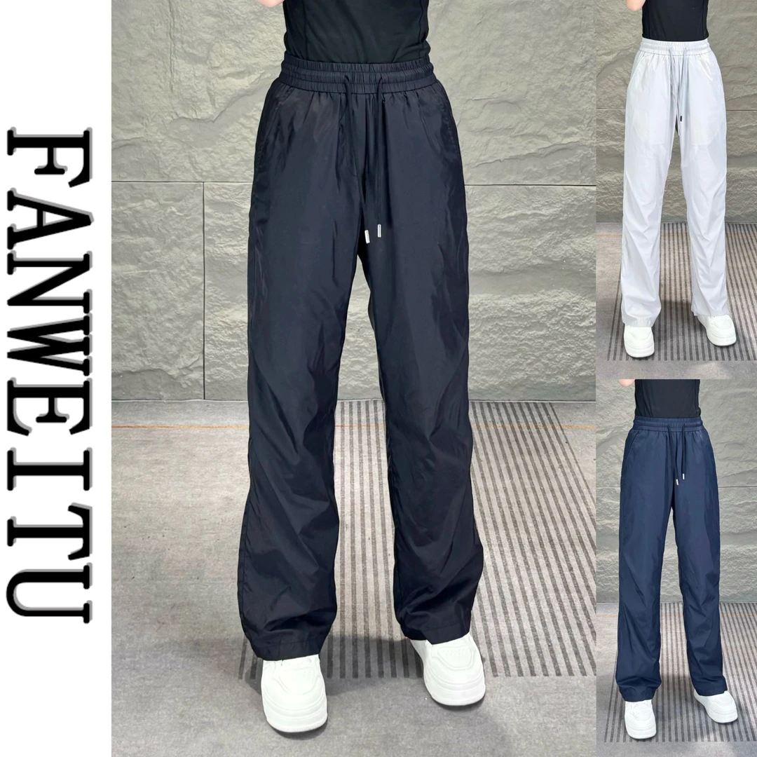 夏季新款宽松凉感直筒户外运动速干裤垂感百搭男士薄款长裤6812