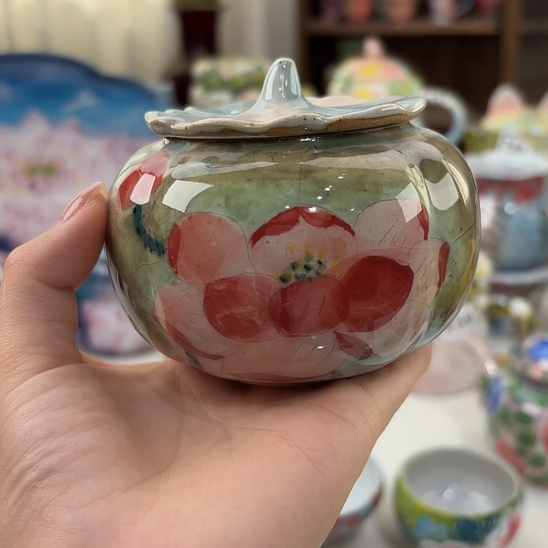 景德镇手绘高温釉下彩陶瓷茶具