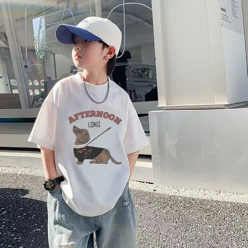 夏天童装男童短袖t恤儿童夏装凉感半袖2025新款男孩夏季大童上衣