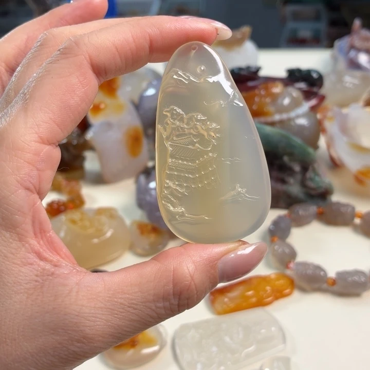 玛瑙/玉髓吊坠(不含链)未镶嵌