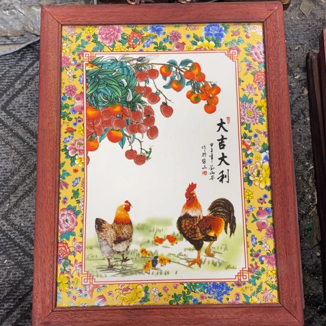 瓷37*28*1景德镇瓷板画柴窑烧制