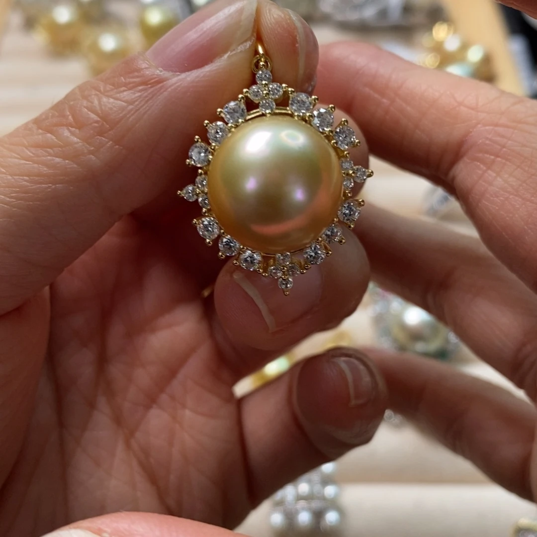 海水珍珠颈饰银S925镶嵌