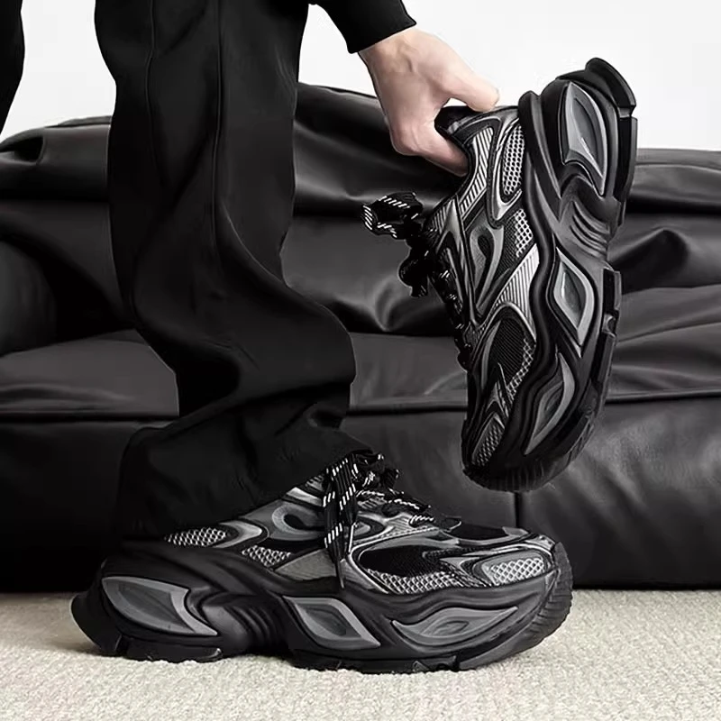 官网正品异瞳猫眼老爹鞋男女款2025新款厚底机甲鞋春季休闲运动鞋