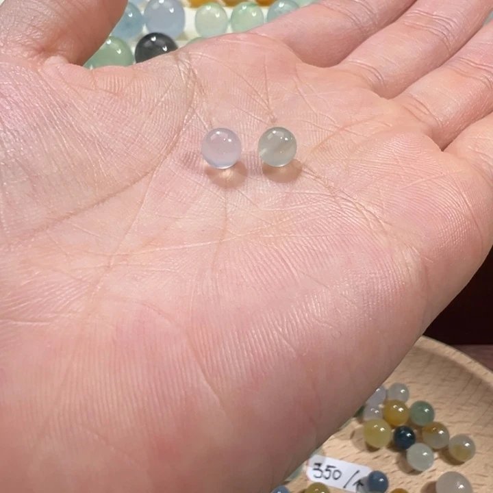 翡翠散珠天然缅甸翡翠A货5.6-5.8