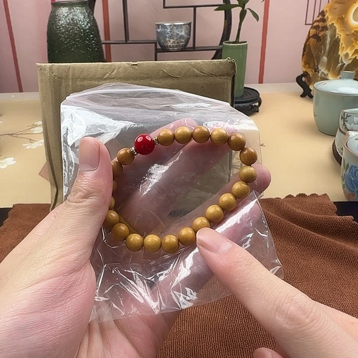 海南黄花梨80mm手串自带香味