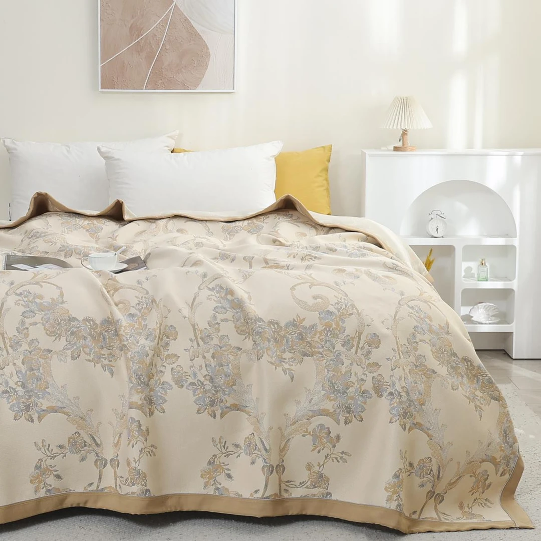 【床盖】桑波段暖绒毯230*250cm  水墨山林