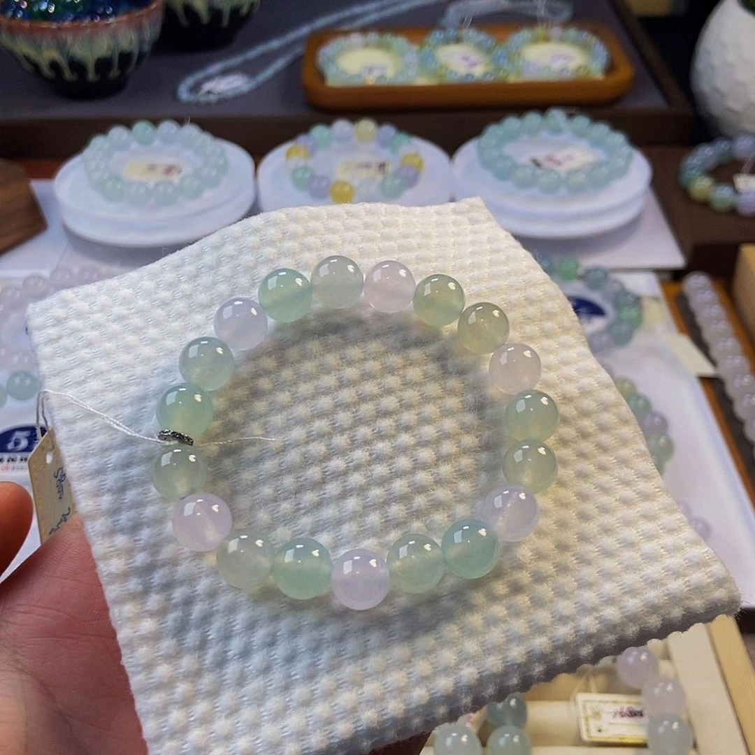 定制翡翠未镶嵌翡翠手串卡9.8