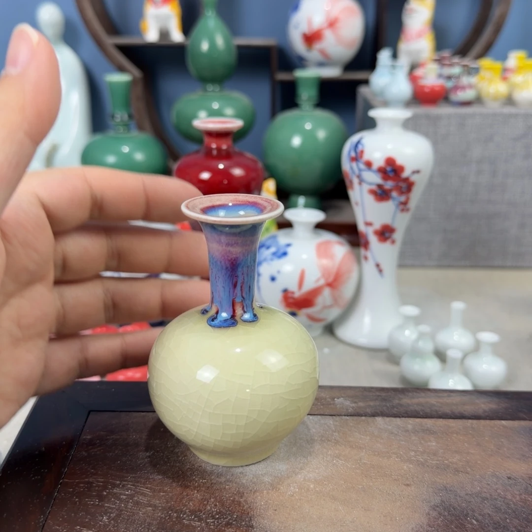 陶瓷手工小花器摆件