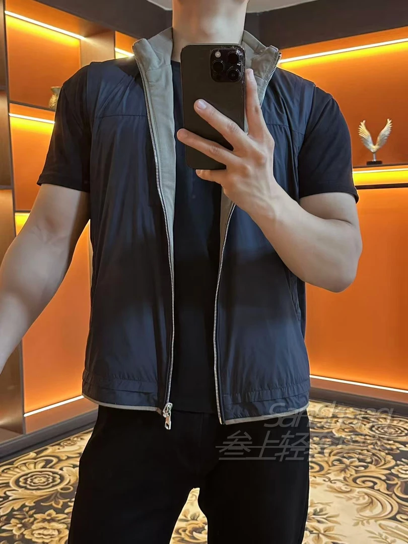 秋季新款男士纯色立领（马甲）双面穿商务气息净版