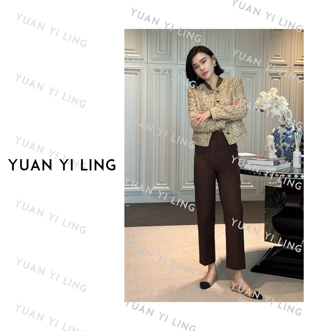 袁艺灵【中古系列】25秋季经典设计感显瘦百搭时尚简约直筒裤3047