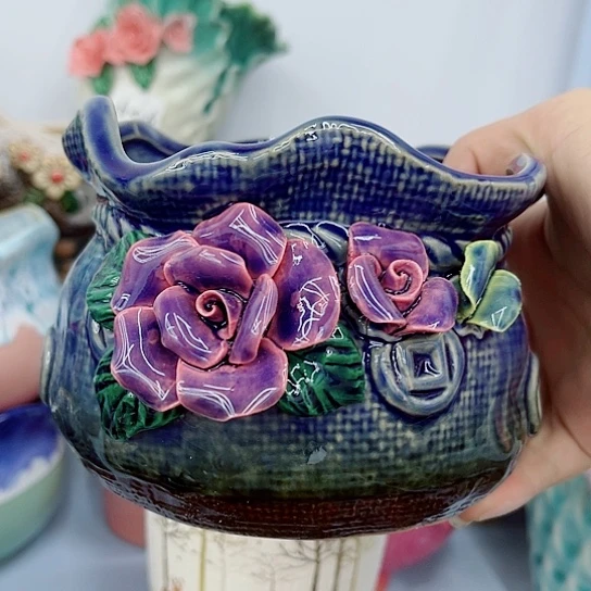 多肉绿植陶瓷花盆9.9包邮