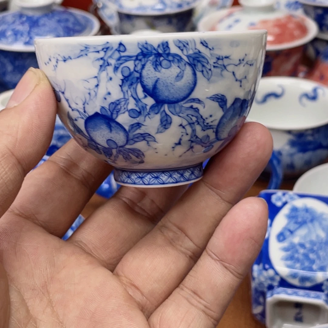 陶月楼 柴窑 五福捧寿