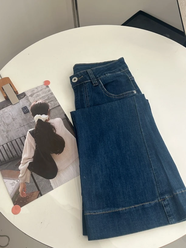66503-3-8女装韩版时尚百搭牛仔裤长92