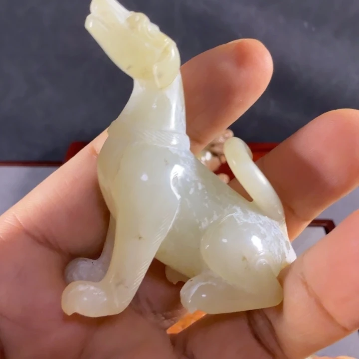 吉***意和田玉未镶嵌车挂