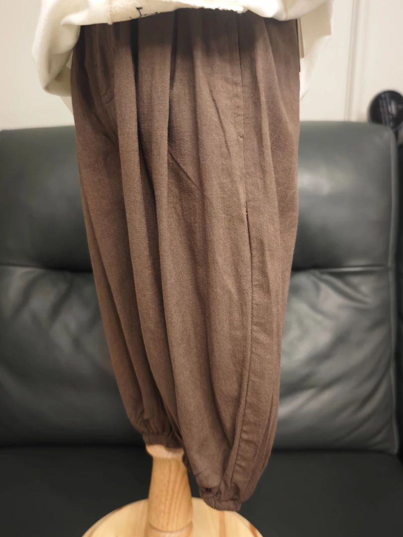 饭团单扣款杏色防蚊裤儿童男童休闲裤时尚百搭夏季宽松小童