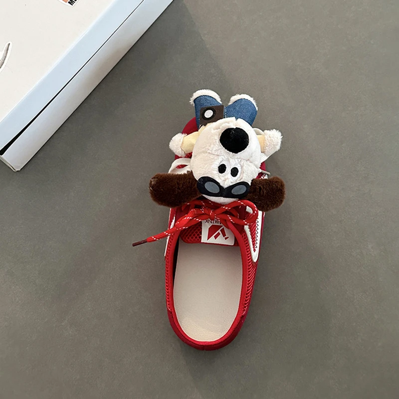 可爱时尚卡通帕恰狗厚底包头拖女款2025夏季新款外穿凉拖鞋沙滩鞋