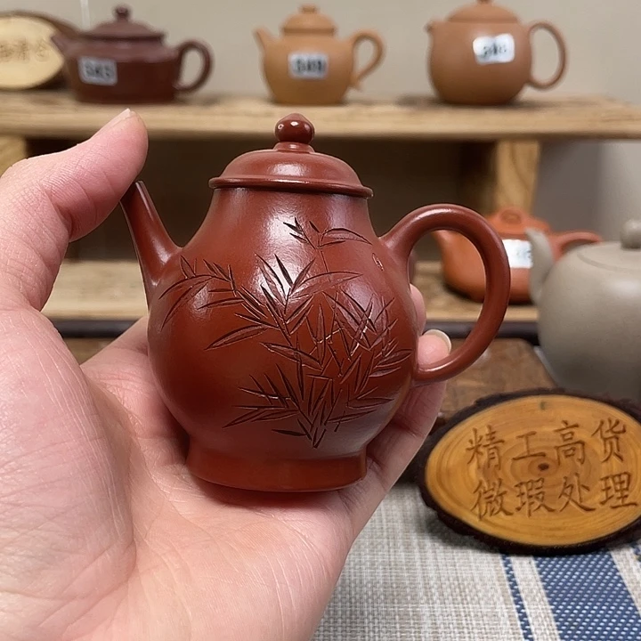 紫砂茶壶←**→原矿手工紫砂壶