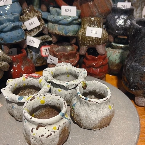 S***q粗陶花盆手工花盆制作