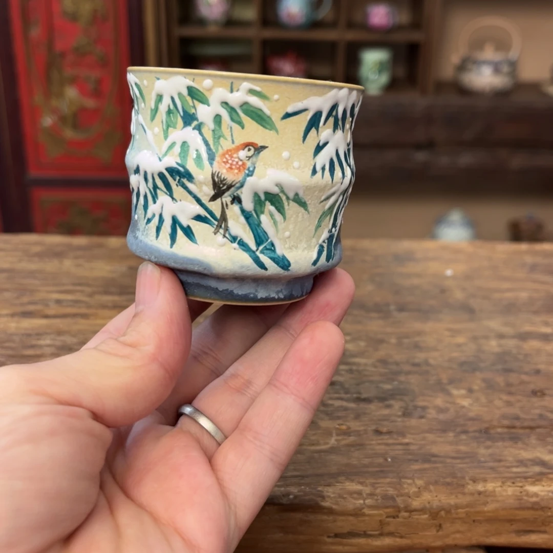 柴烧手工手绘陶瓷