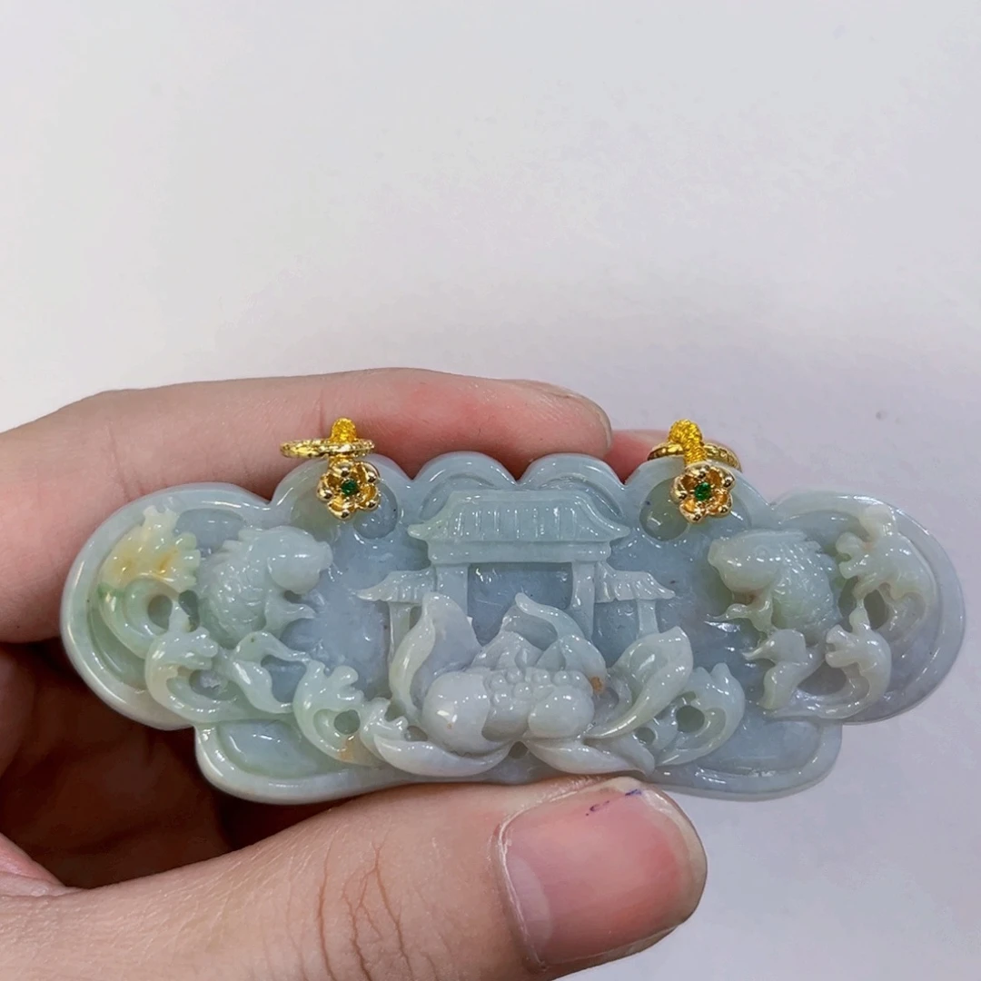 翡翠未镶嵌吊坠(赠链)代编织