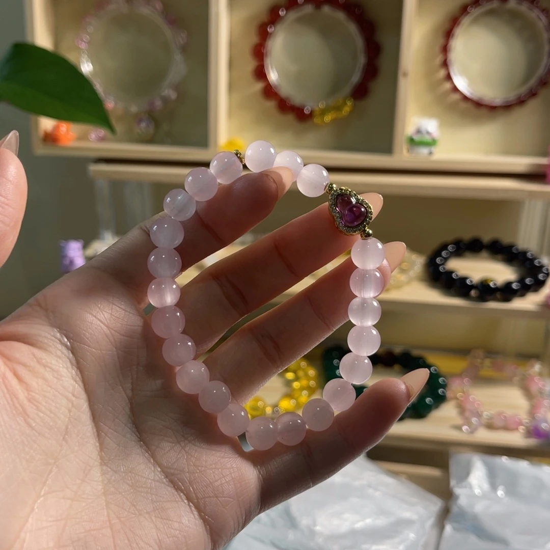 粉色手串紫色葫芦