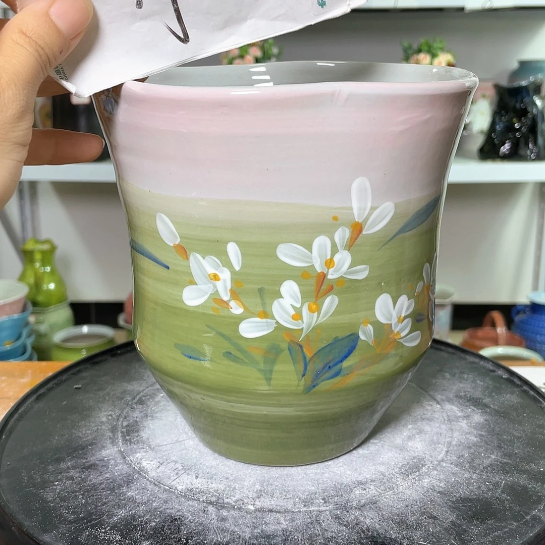 景德镇陶瓷花盆微瑕147