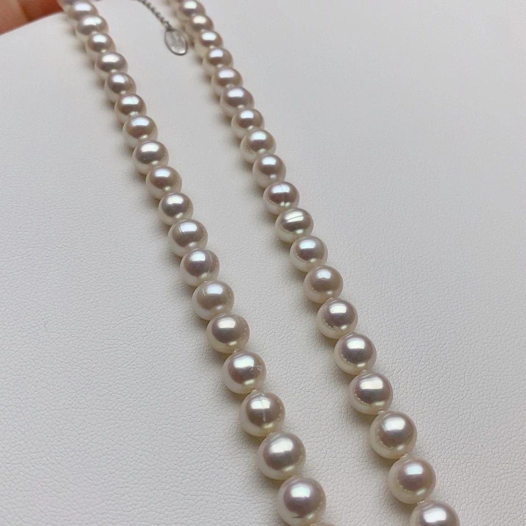 淡水珍珠颈饰银S925镶嵌净