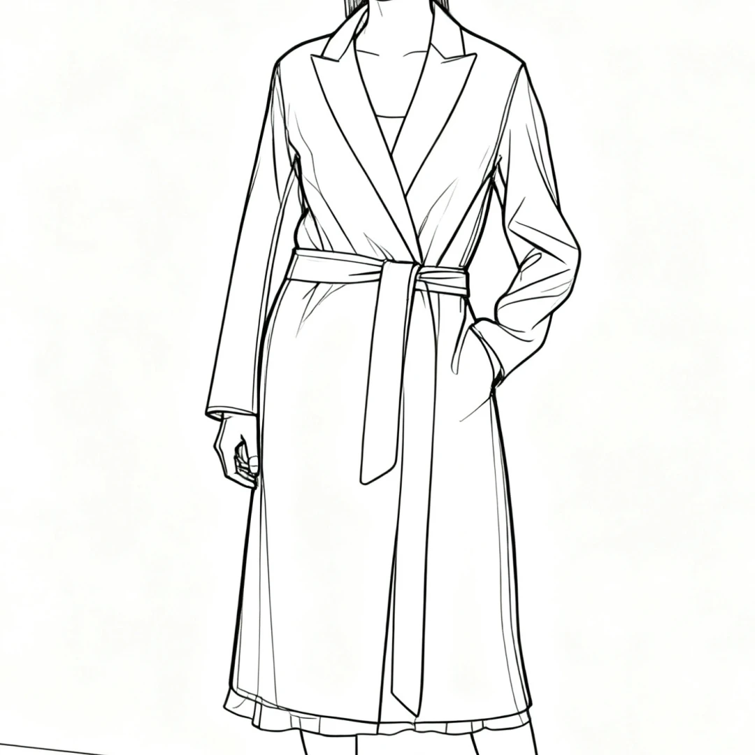 【Montendre】秋冬新款 V 长款羊毛羊绒混纺外套厚款双面毛呢大衣