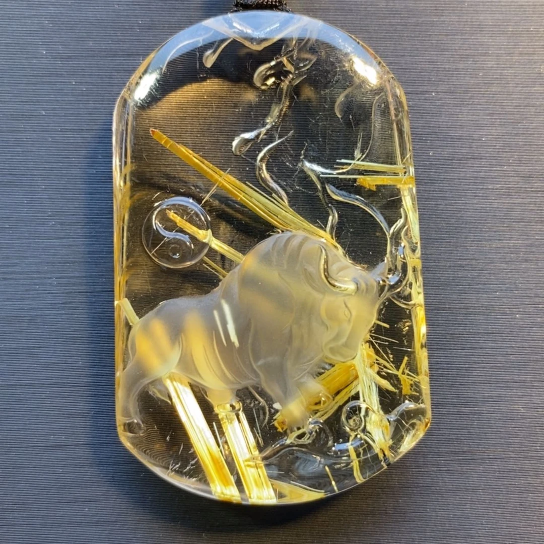 水晶颈饰未镶嵌钛晶生肖牛