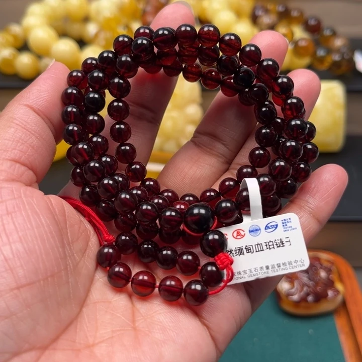 琥珀未镶嵌珠宝奇石M1000号6.6+血翳珀