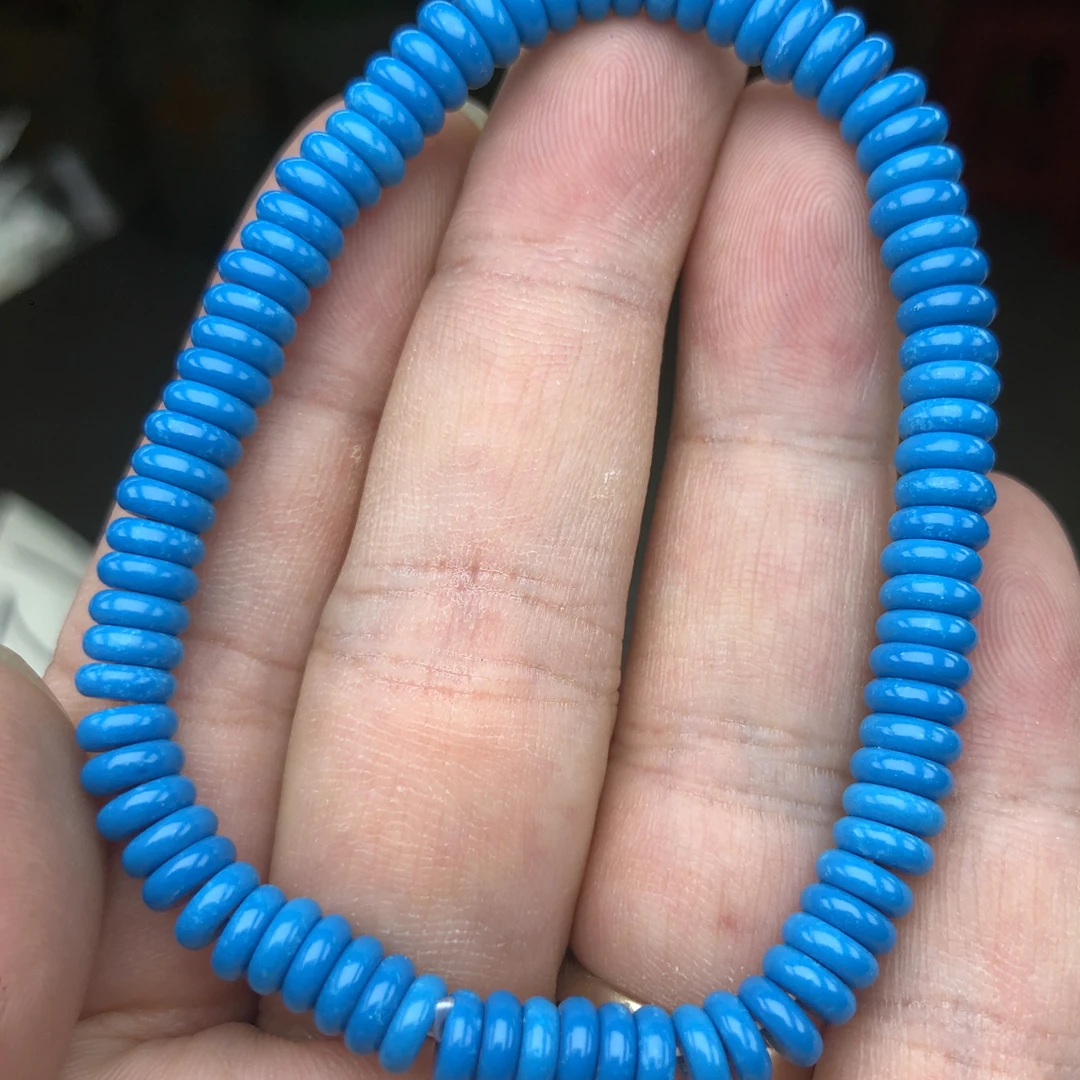 280高瓷蓝隔片手串6mm