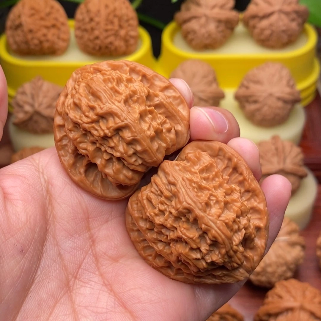 把件文玩核桃41“红皮”三角白