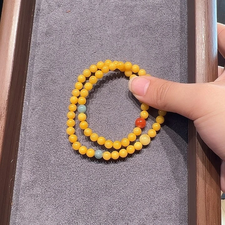 蜜蜡未镶嵌手串6mm蜜蜡手串