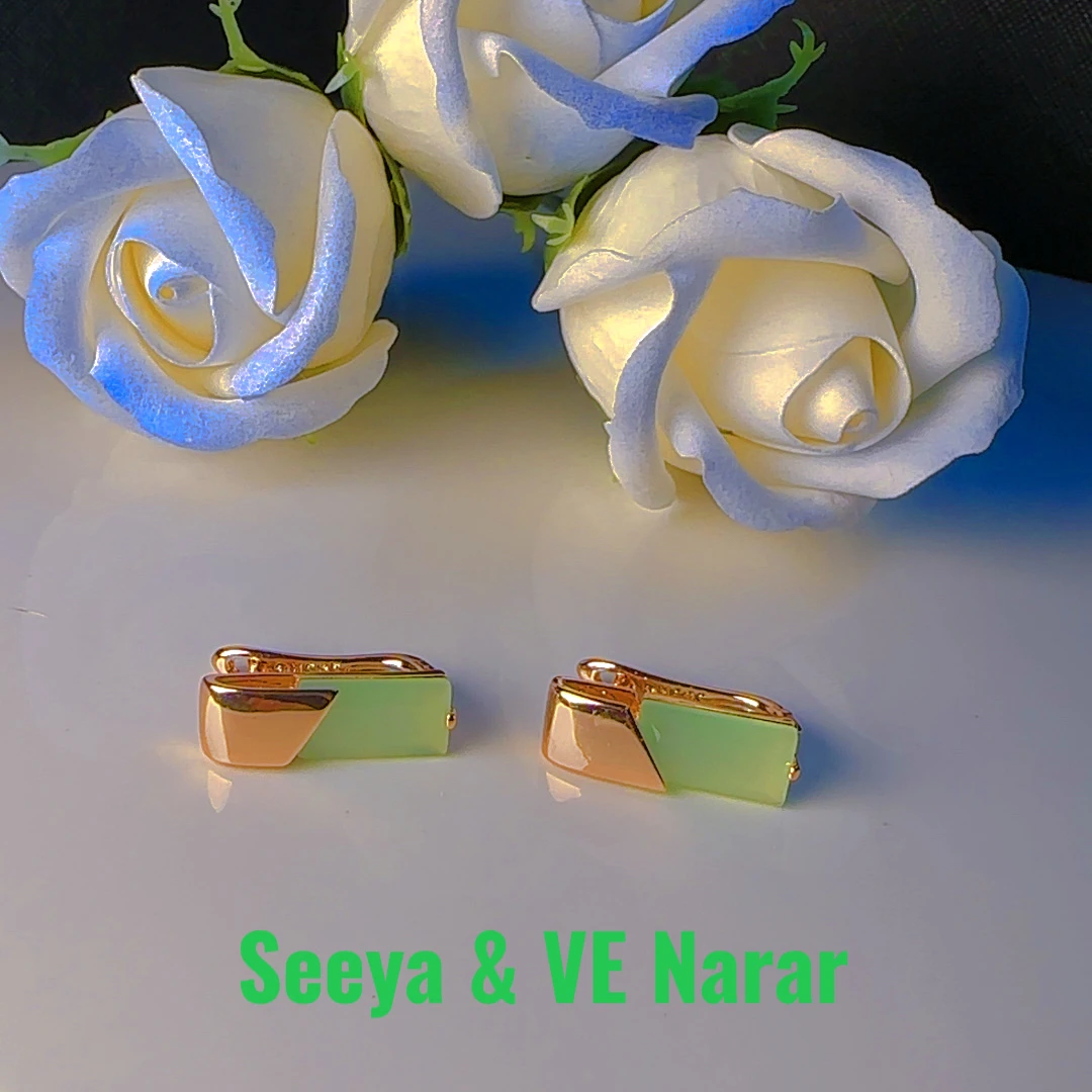 铜合金锆石耳饰 Seeya & VE Narar 铜镀红金轻奢葡萄晶石耳环