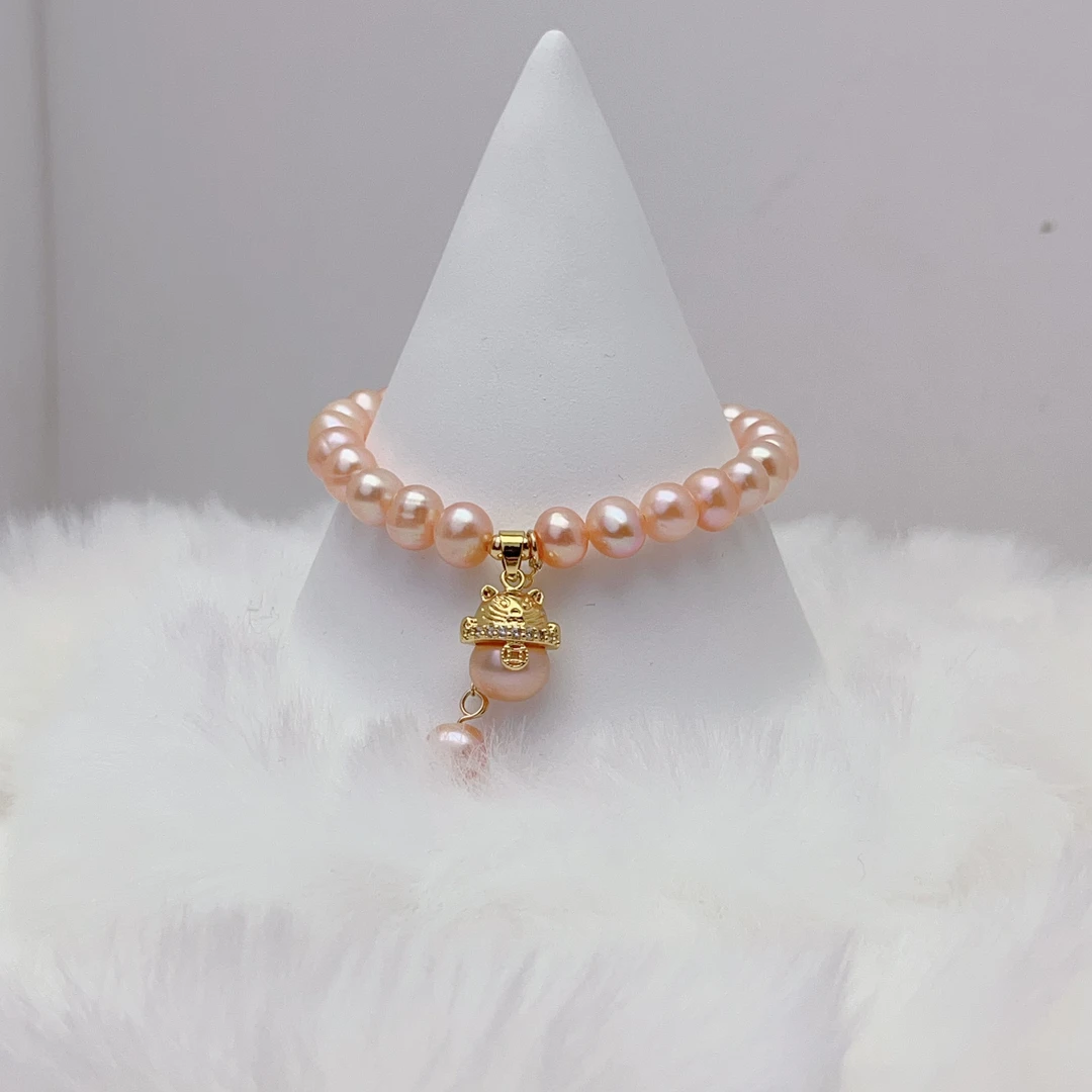 【招财猫】约6-7mm淡水无核珍珠手链百搭经典气质简约轻奢 DSL00714