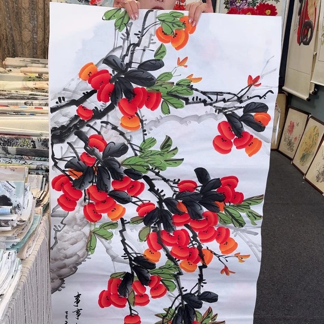 纯手绘国画作品好看四尺