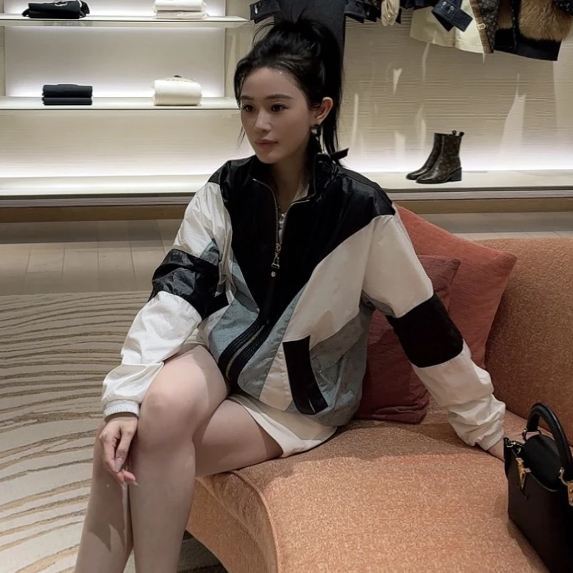 未使用 LouisVuitton/路易威登 绿白黑满印冲锋衣34码 GM004590