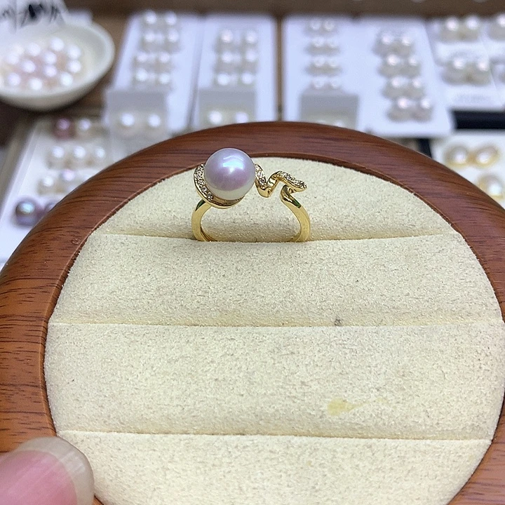 取****合金淡水珍珠戒指