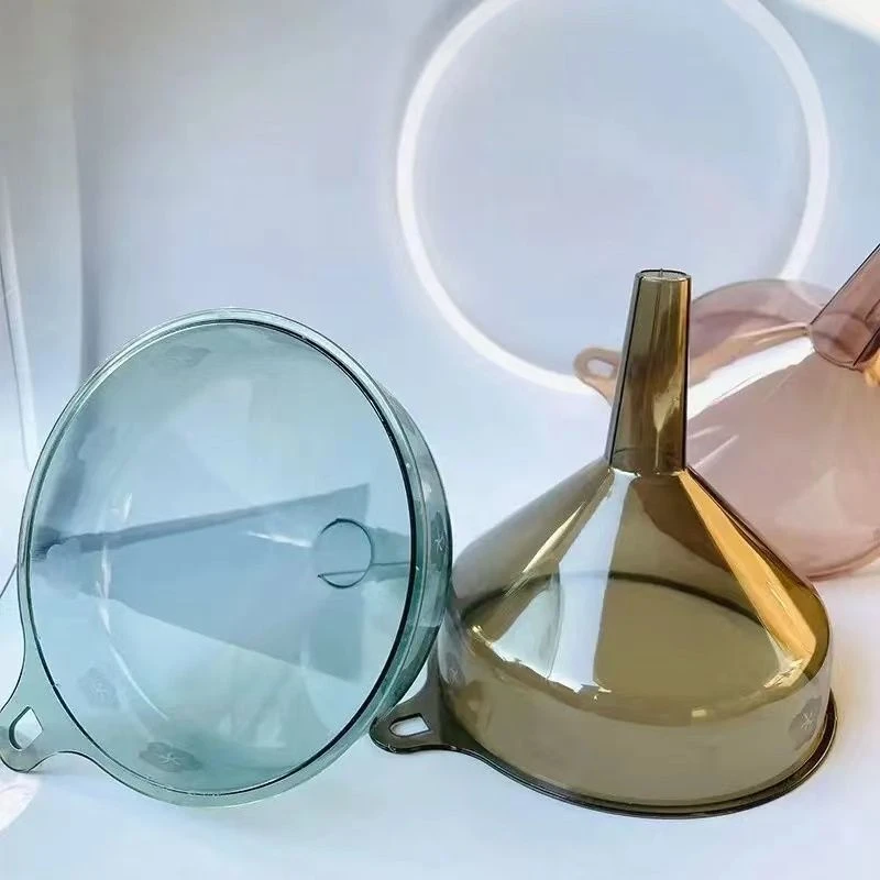厨房塑料大号宽口漏斗工具加厚透明大口径分装酒漏液体家用锥形斗