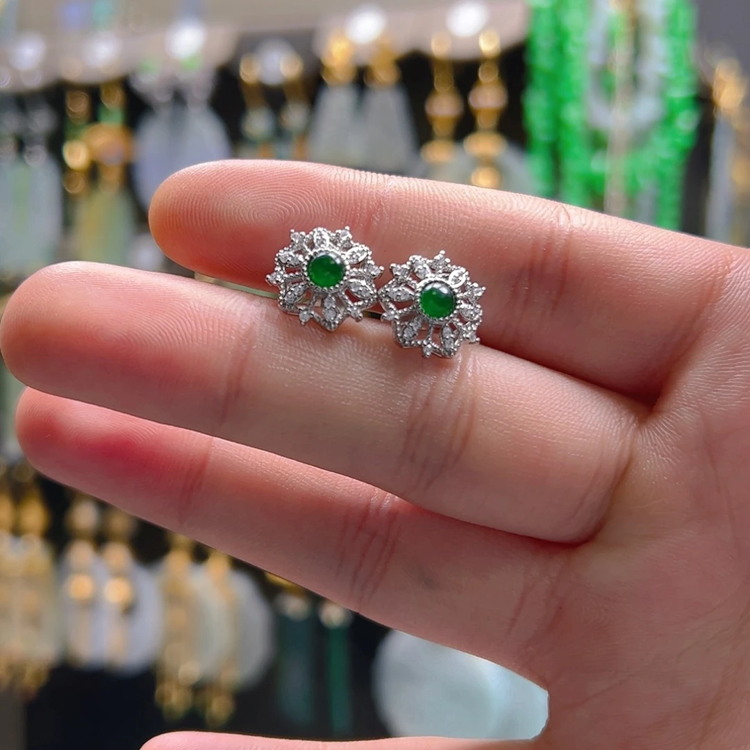 未镶嵌翡翠耳饰翡翠