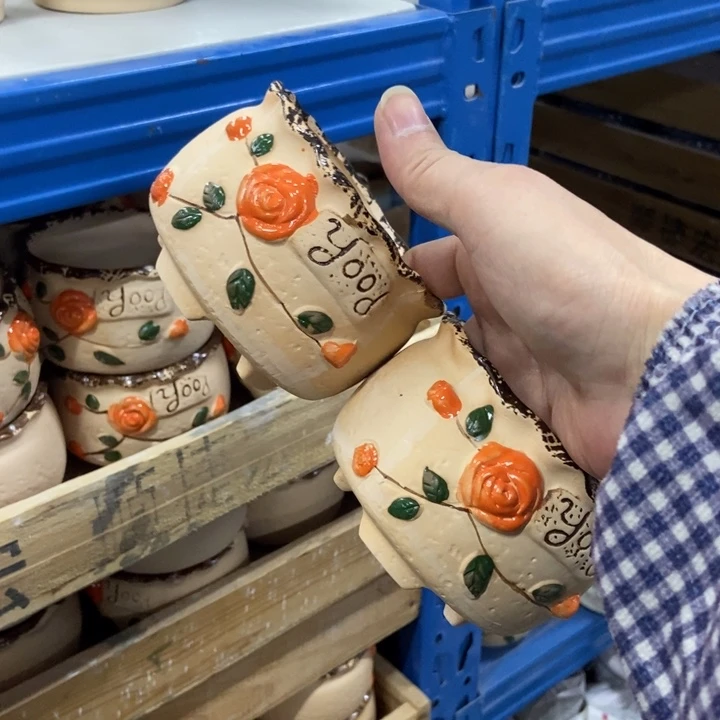 陶瓷花盆单场满9.9发10*7