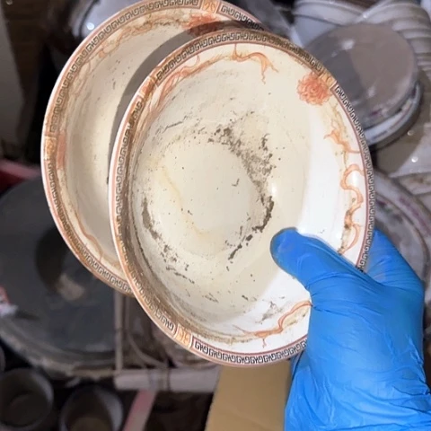瓷片国营厂库存微瑕15厘米