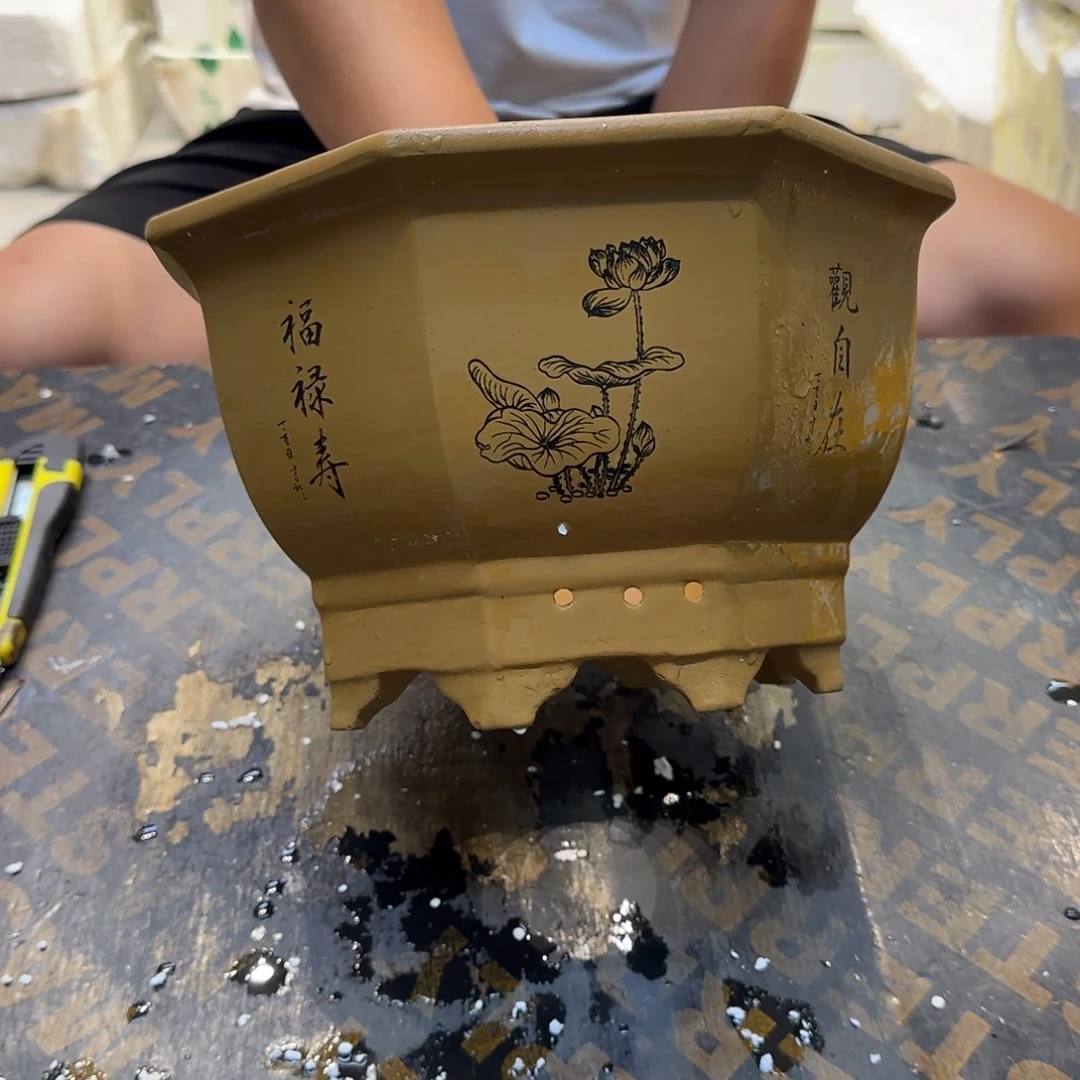 紫砂花盆口径26.16口径