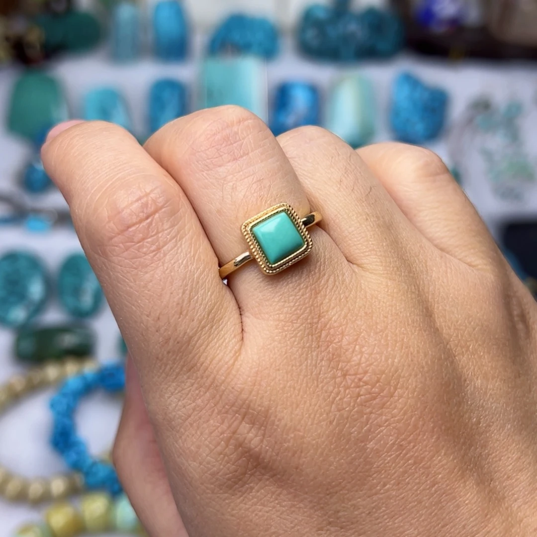 绿松石珠宝奇石银S925镶嵌