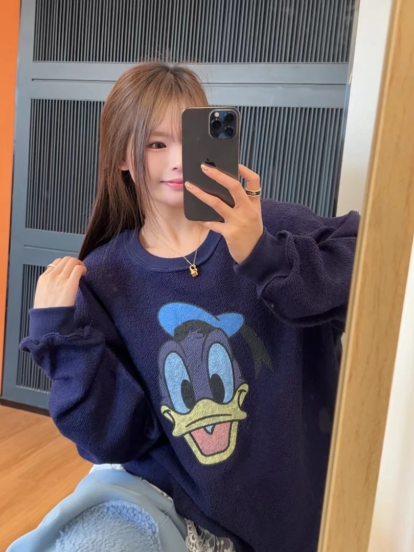 xxxwxz王希之  藏青/双面穿/黛丝唐老鸭卫衣#z1459