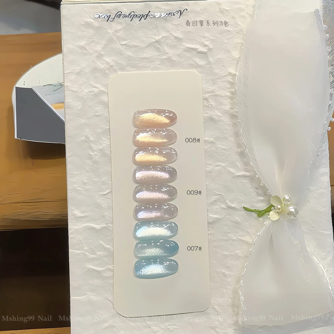 【送方圆笔/大磁铁】新款三色罐装春日宴5g装指甲甲油胶美甲店专用