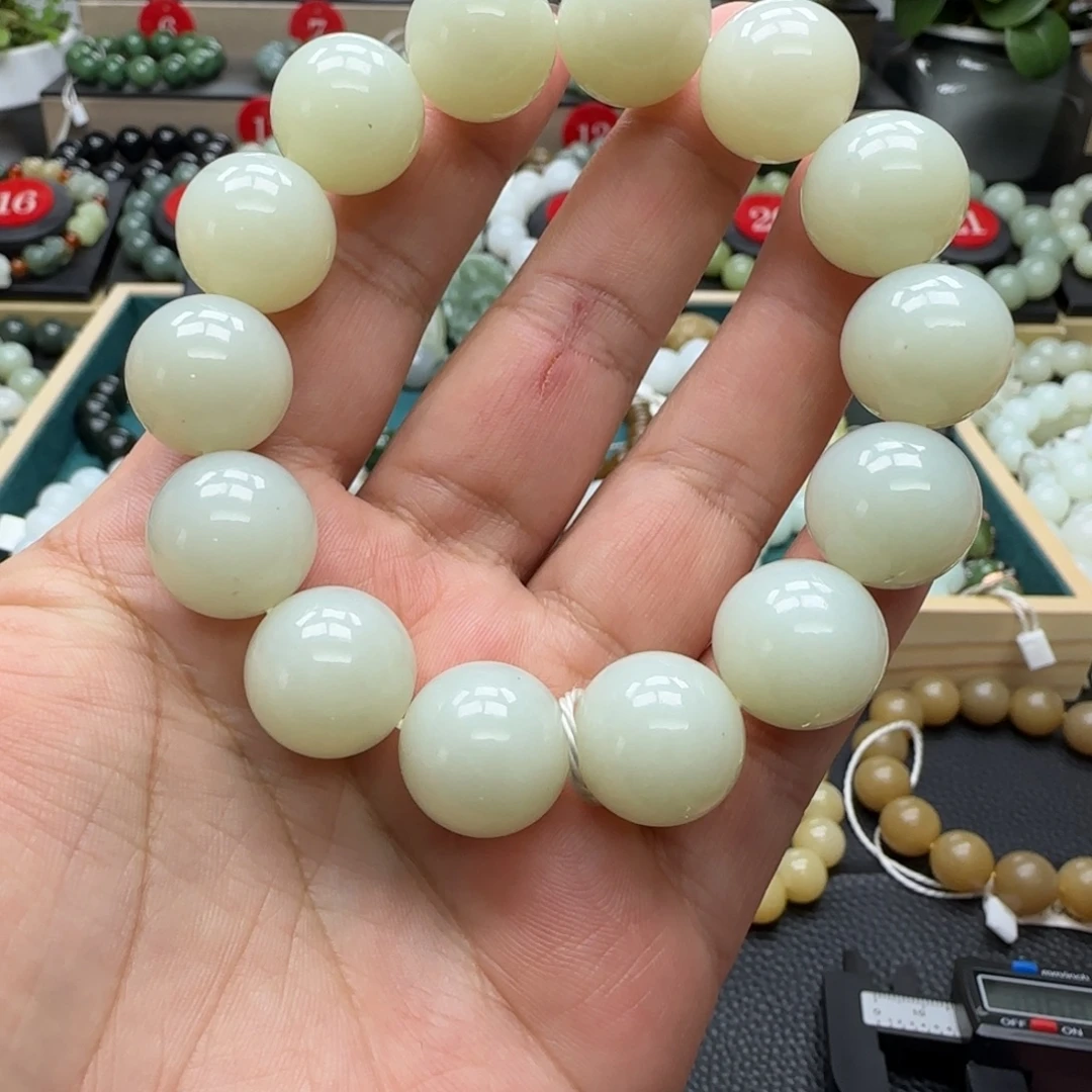 和田玉未镶嵌手链16